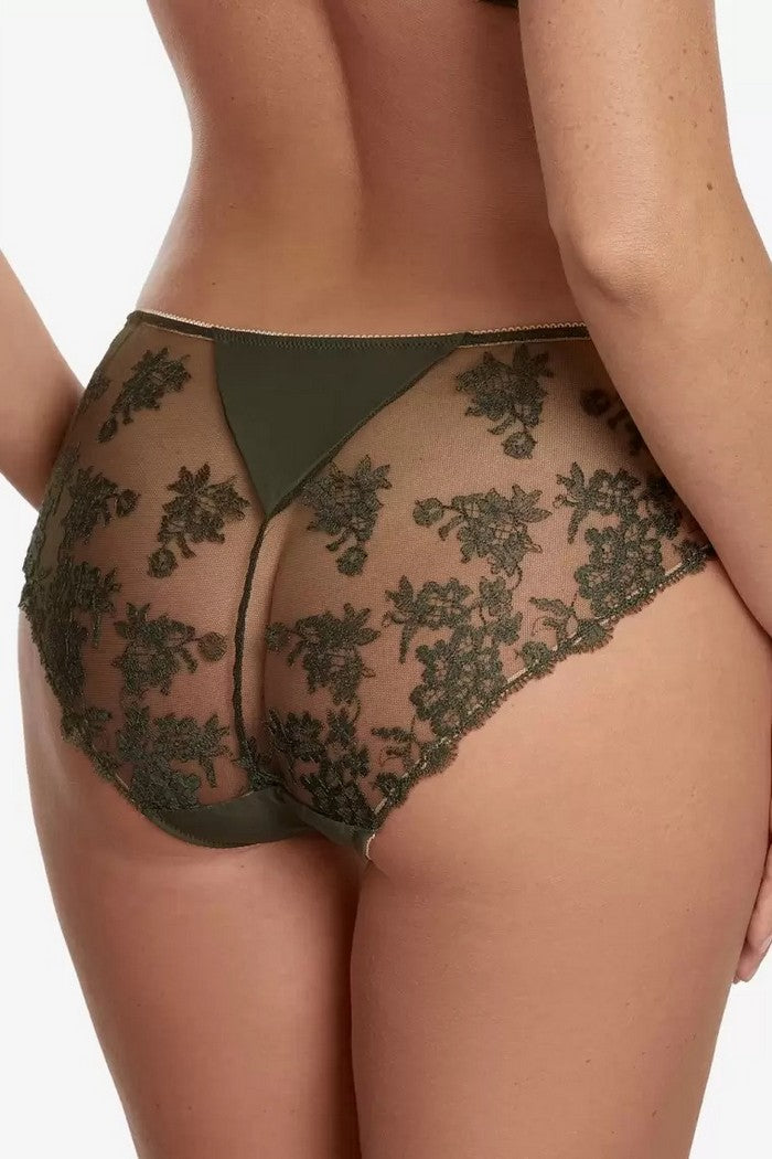 Трусики слип с вышивкой Сибелес Т8 khaki