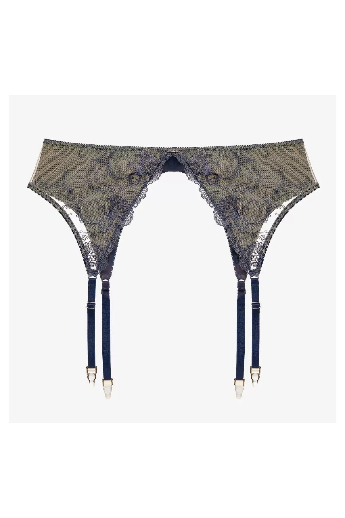 Пояс для чулок с вышивкой Селестил ПЧ1 indigo