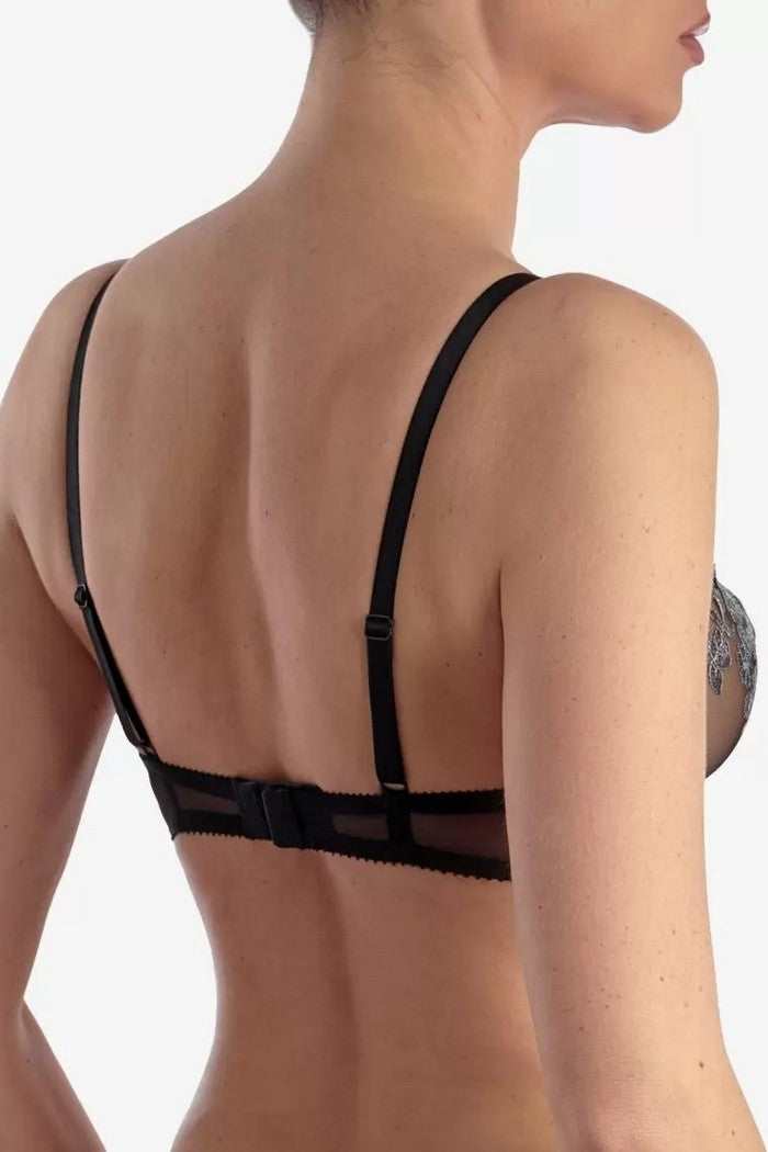 Бюстгальтер із мікросітки Сенсуель БМ10 black/gray