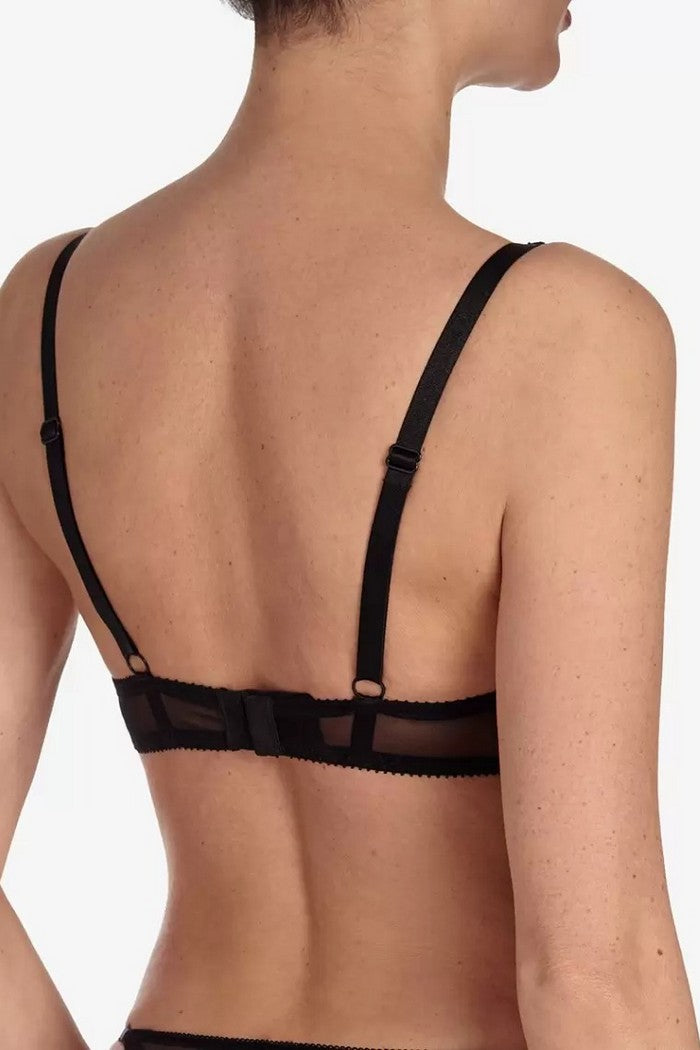 Бюстгальтер с кружевом Сенсуель БМ37 black/gray