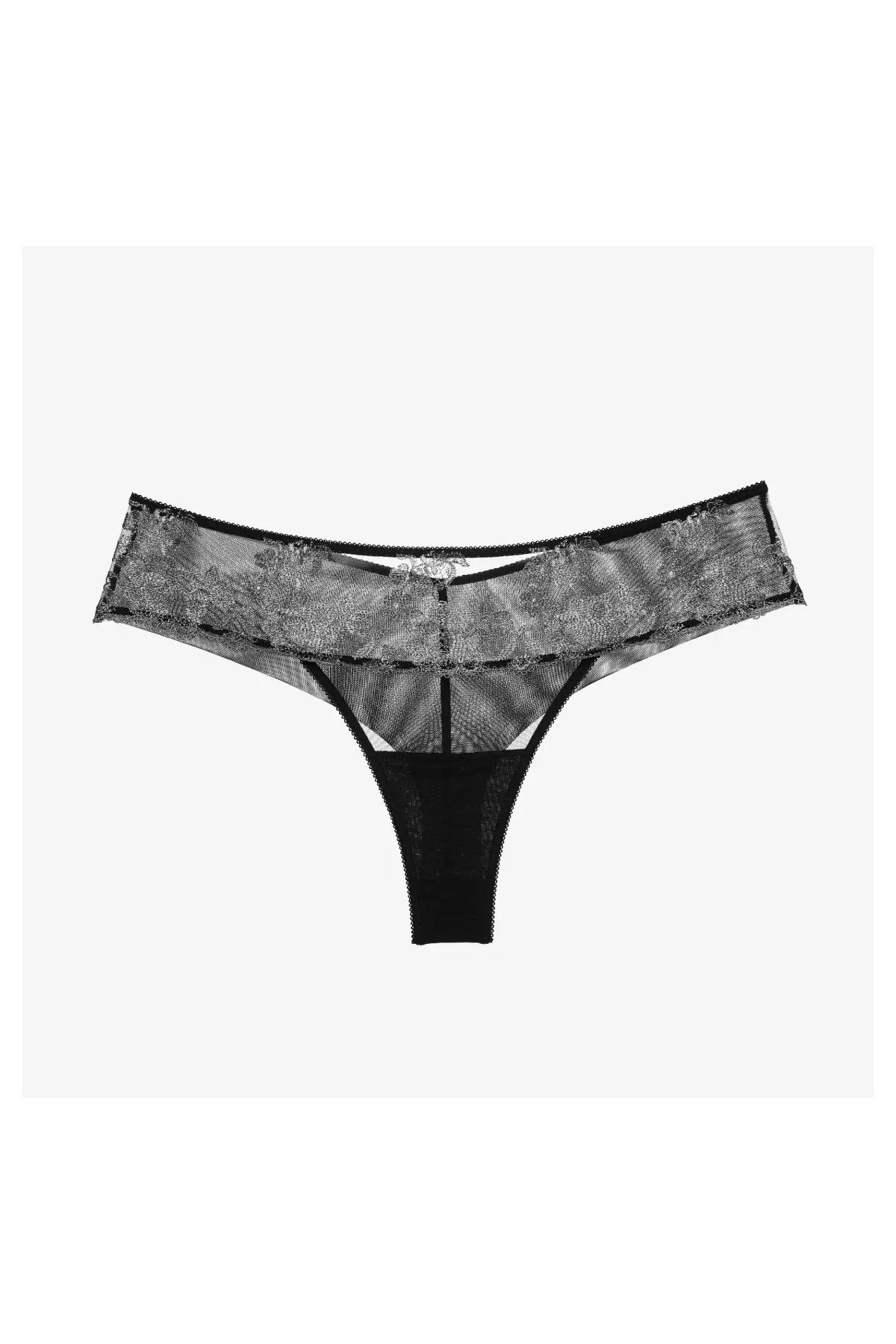 Трусики бразилиана из микросетки Сенсуель С170 black/gray