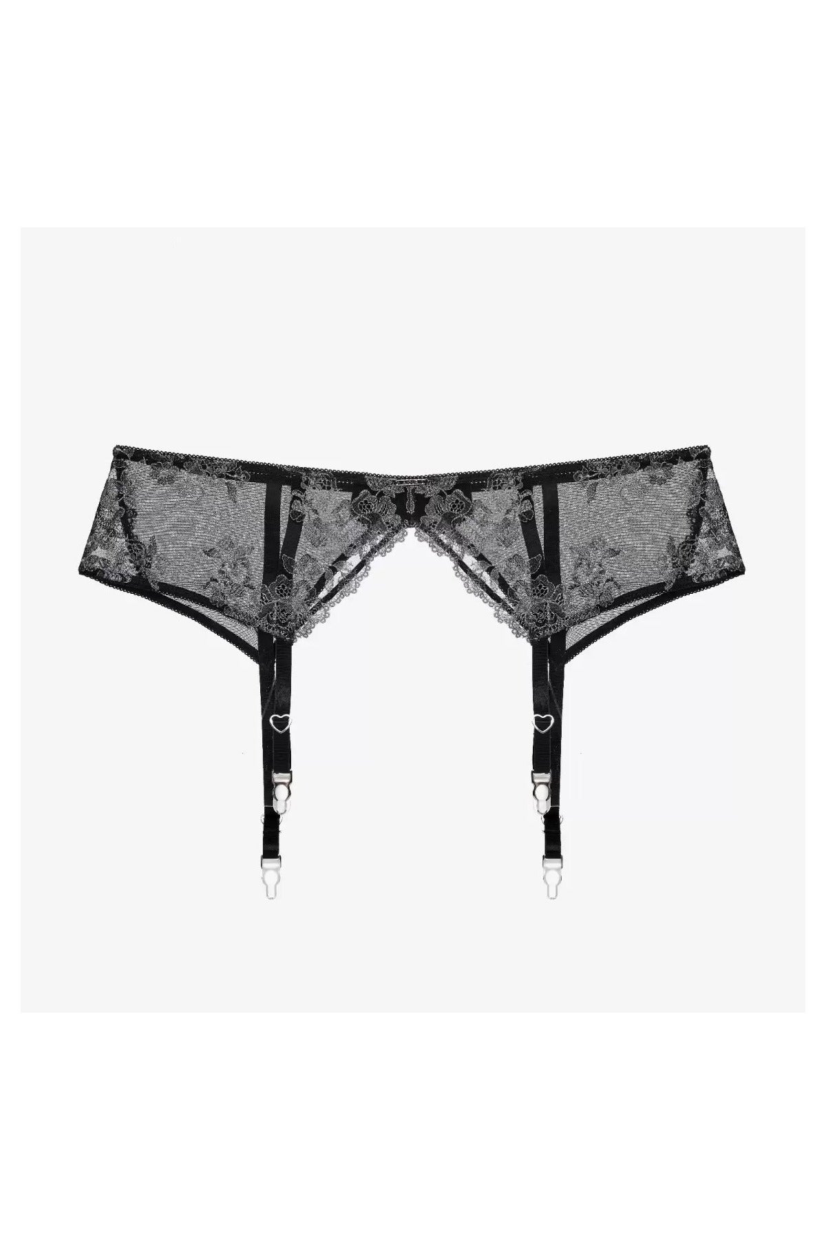 Пояс для чулок из микросетки Сенсуель ПЧ2 black/gray