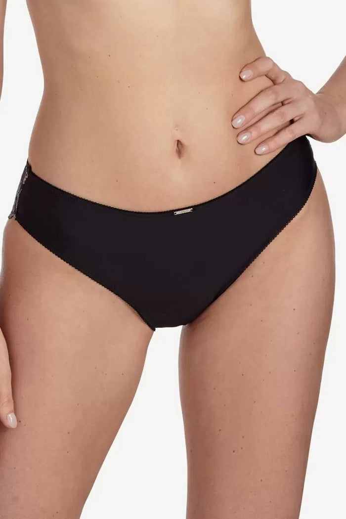 Трусики слип из микросетки Сенсуель Т88 black/gray