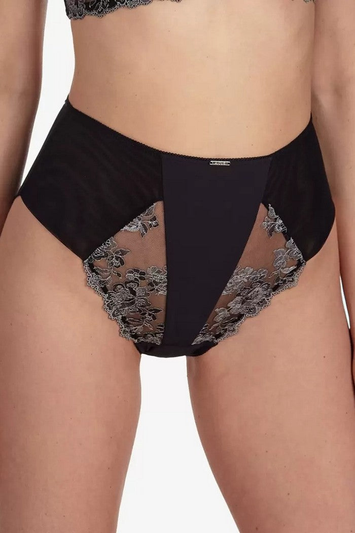 Високі трусики сліпи Сенсуель Т89 black/gray