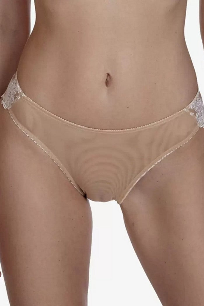 Трусики слип из микросетки Тирамису Т15 beige/vanilla