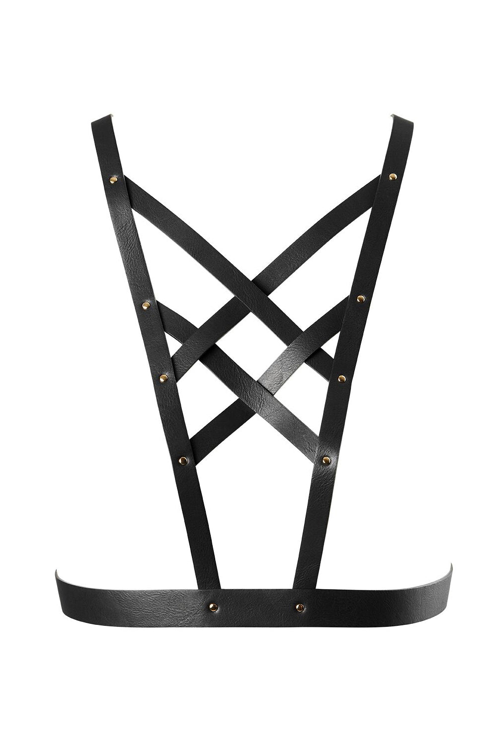 Портупея с заклепками Cross Cleavage Harness Black