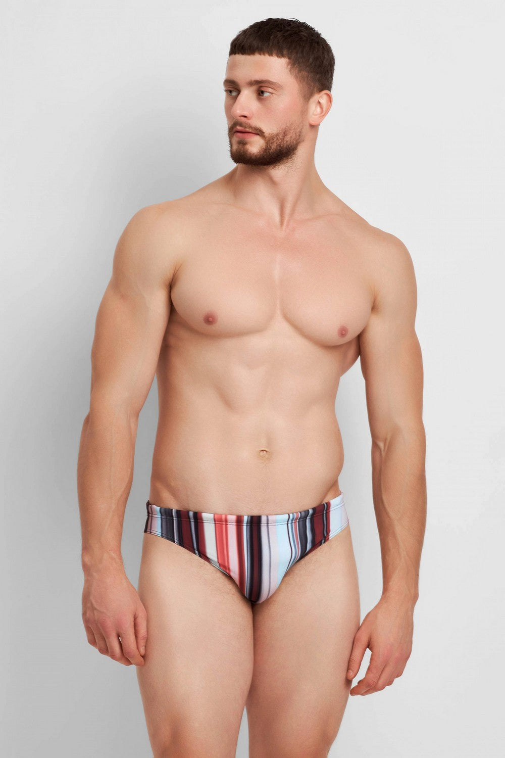 Мужские плавки в полоску 132-1A brown