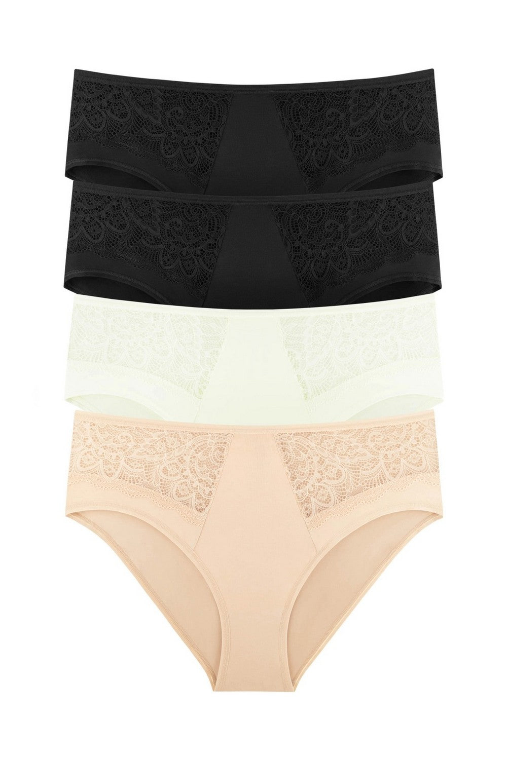 Трусики слип с кружевом 2001-34 (4 шт.) 01/01/03/04
