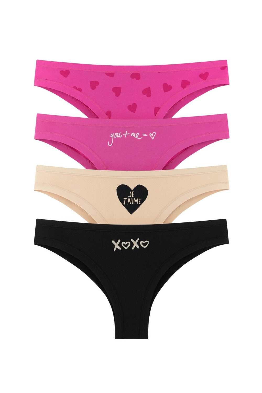 Трусики бразилиана с принтом 2202-20 (4 шт.) 309/310/311/312