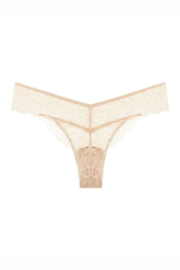 Трусики бразилиана из кружева 7001-21 beige