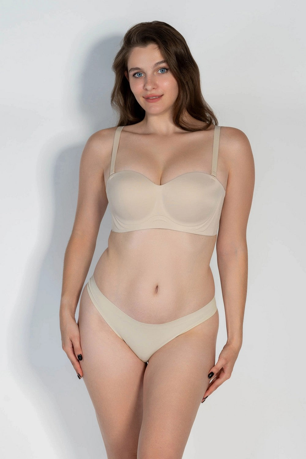 Безшовний бюстгальтер балконет 7030-036 beige