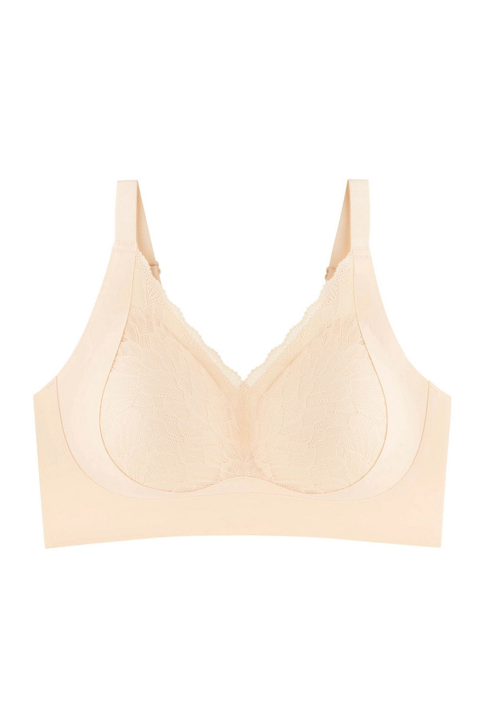 Безшовний бюстгальтер з мережива 7073-075 peach