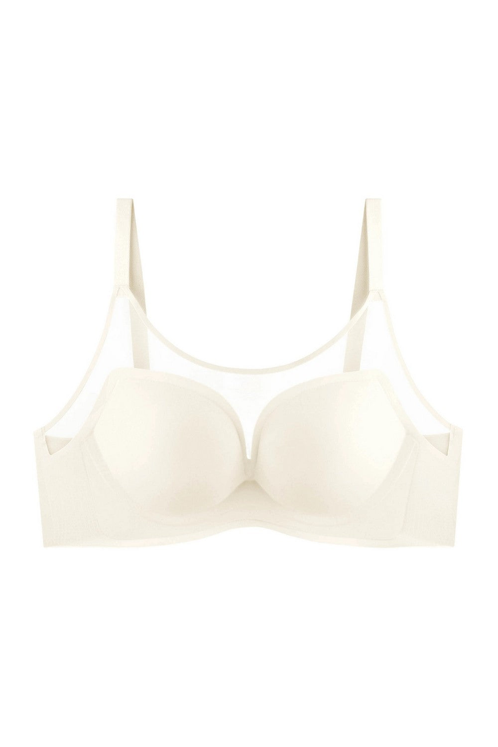 Бесшовный бюстгальтер с микросеткой 7085-075 champagne