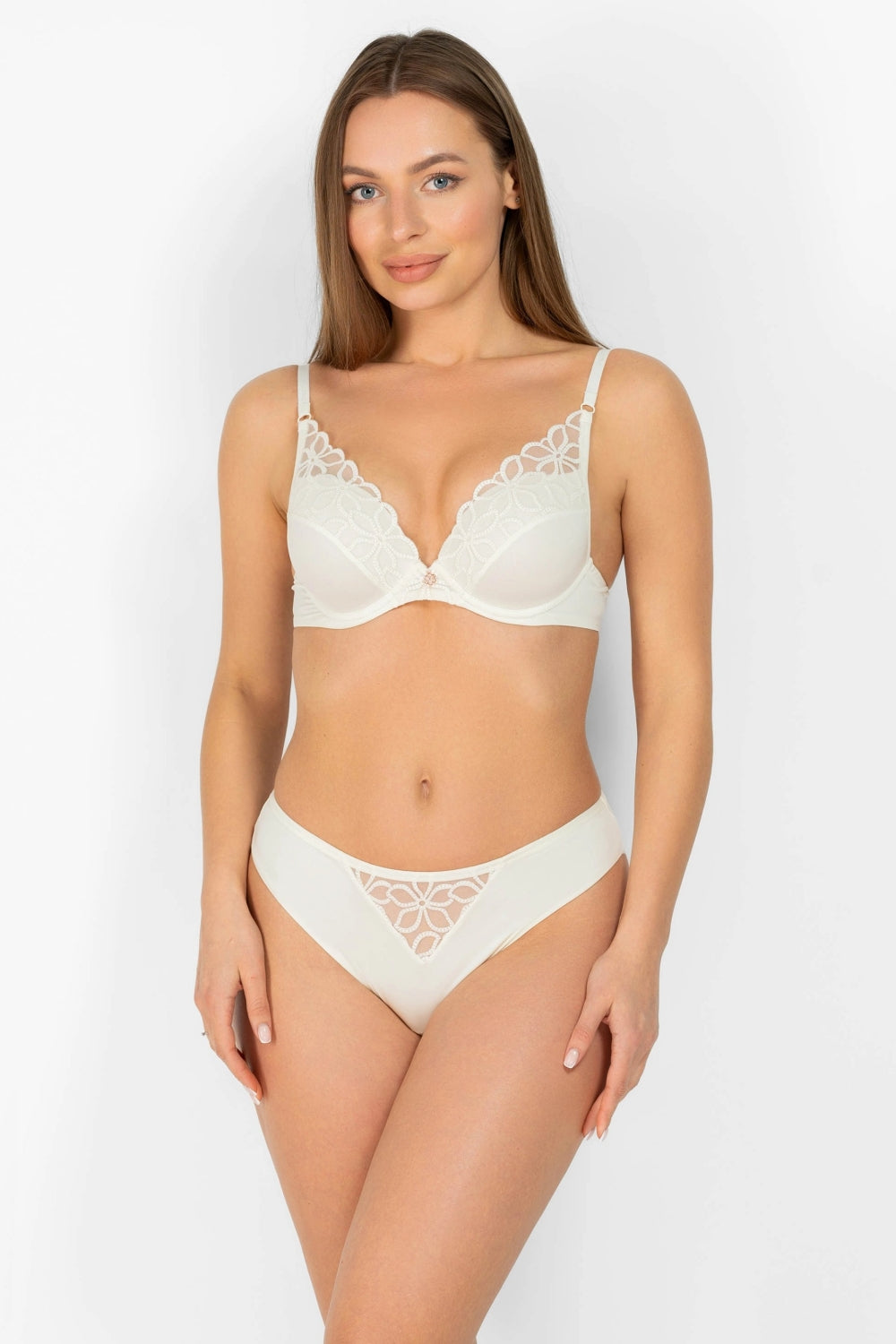 Бюстгальтер пуш-ап с вышивкой 8181-000 champagne