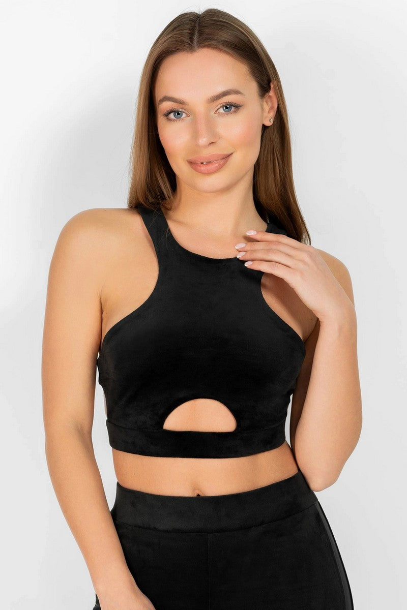 Топ из велюра 8181-6298 black