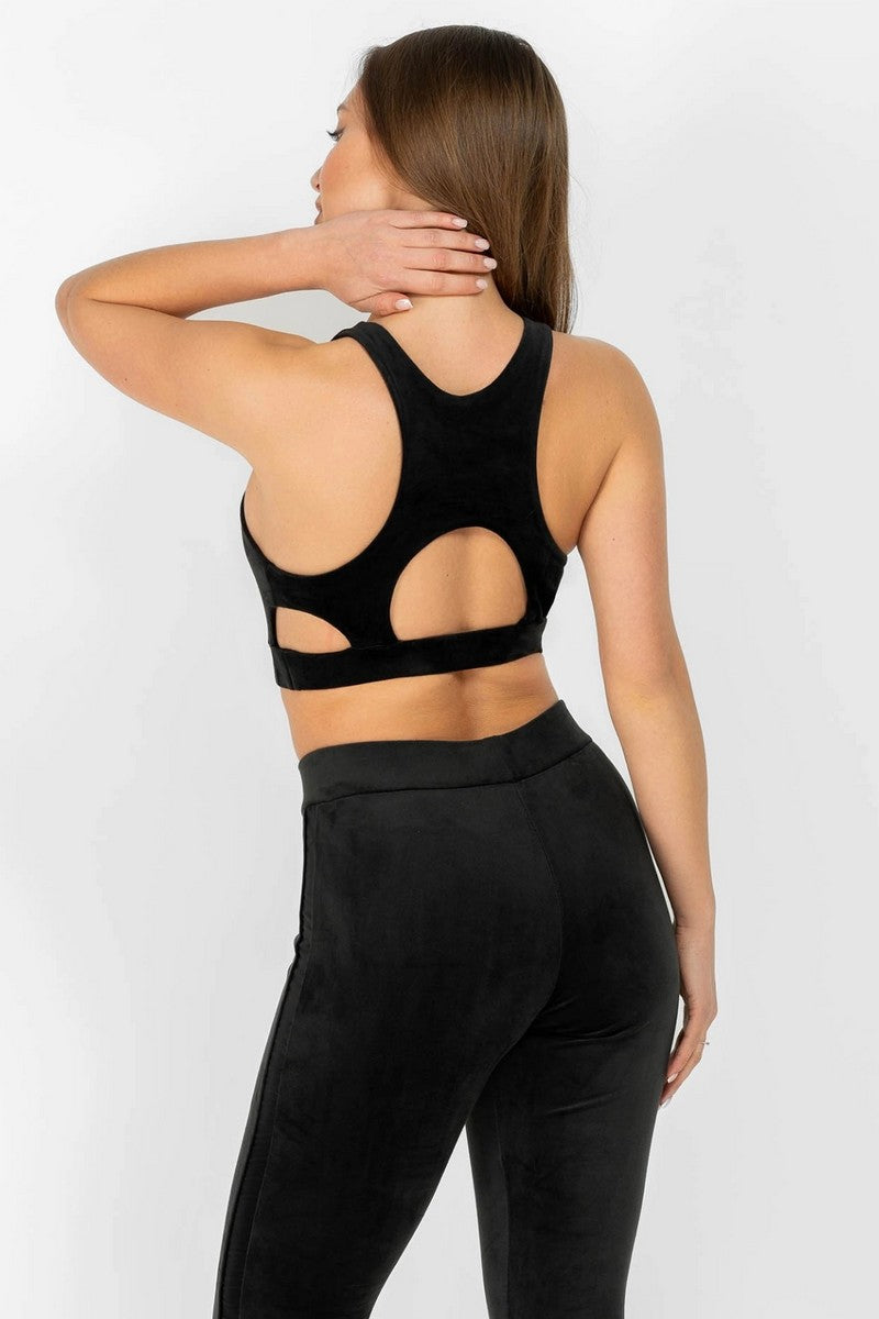 Топ из велюра 8181-6298 black