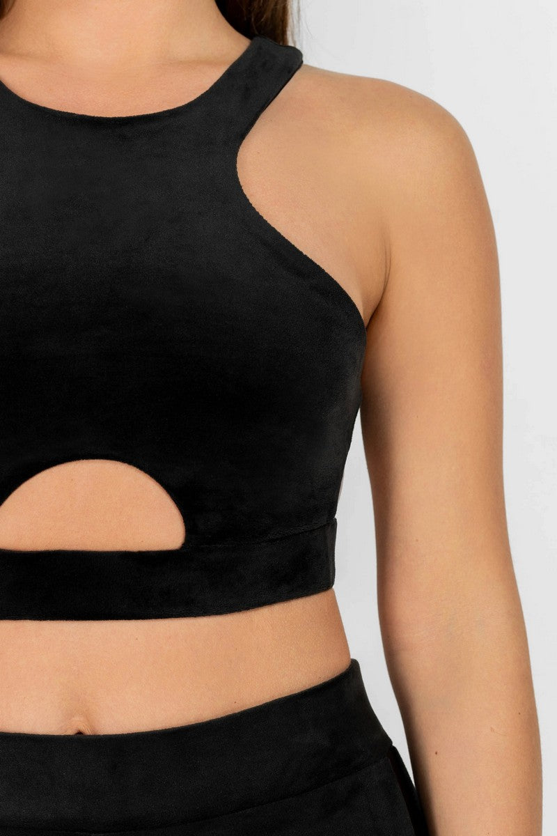 Топ из велюра 8181-6298 black