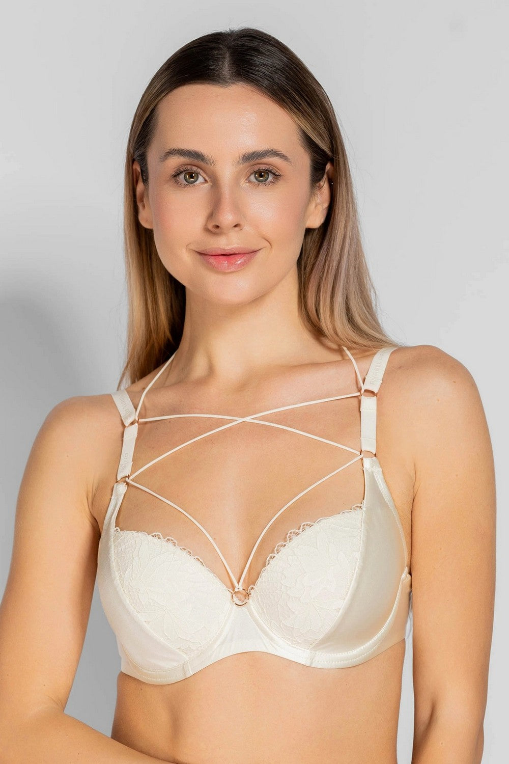 Бюстгальтер со шнуровкой 8183-008 champagne