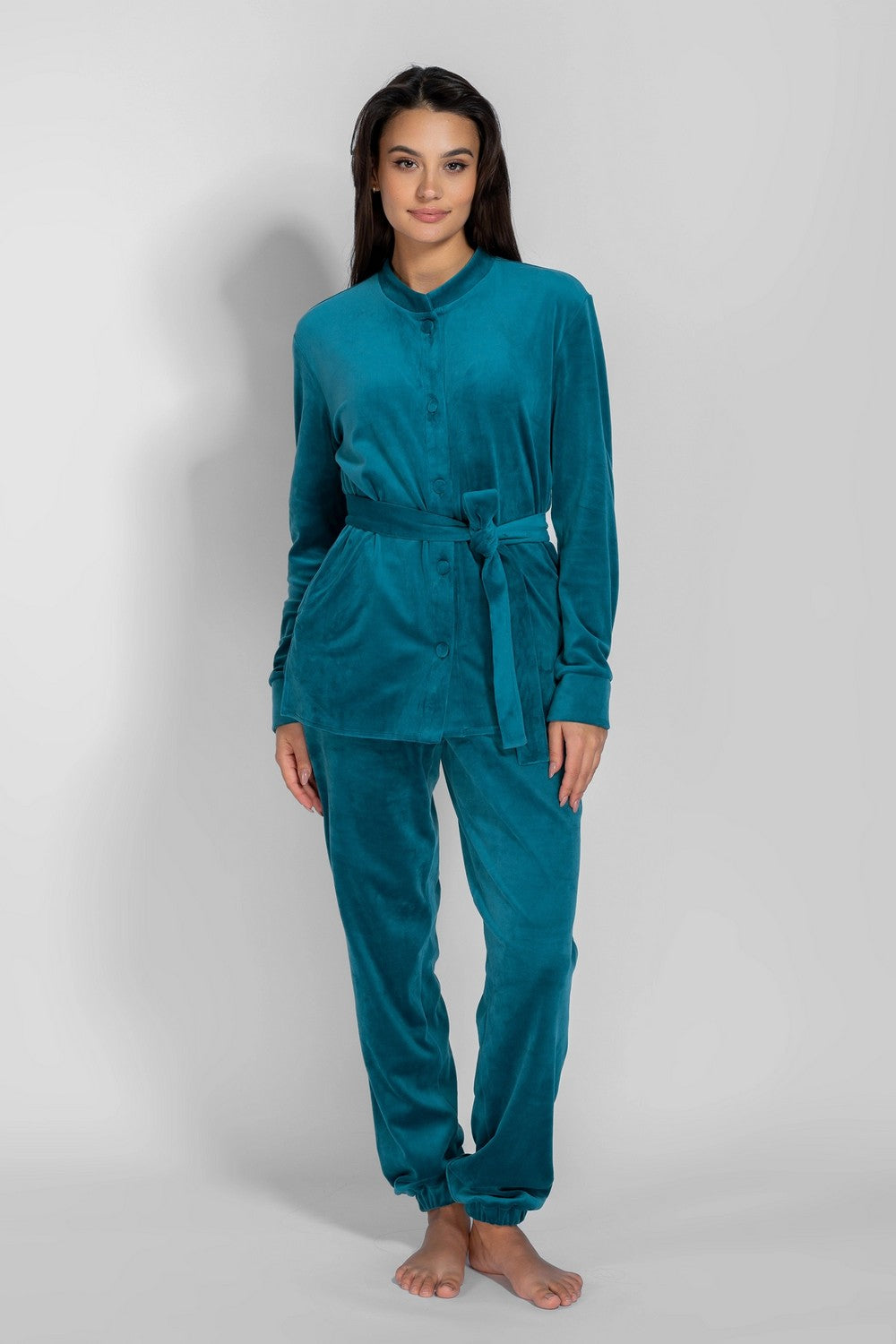 Домашній комплект з велюру 8183-6218-8 emerald