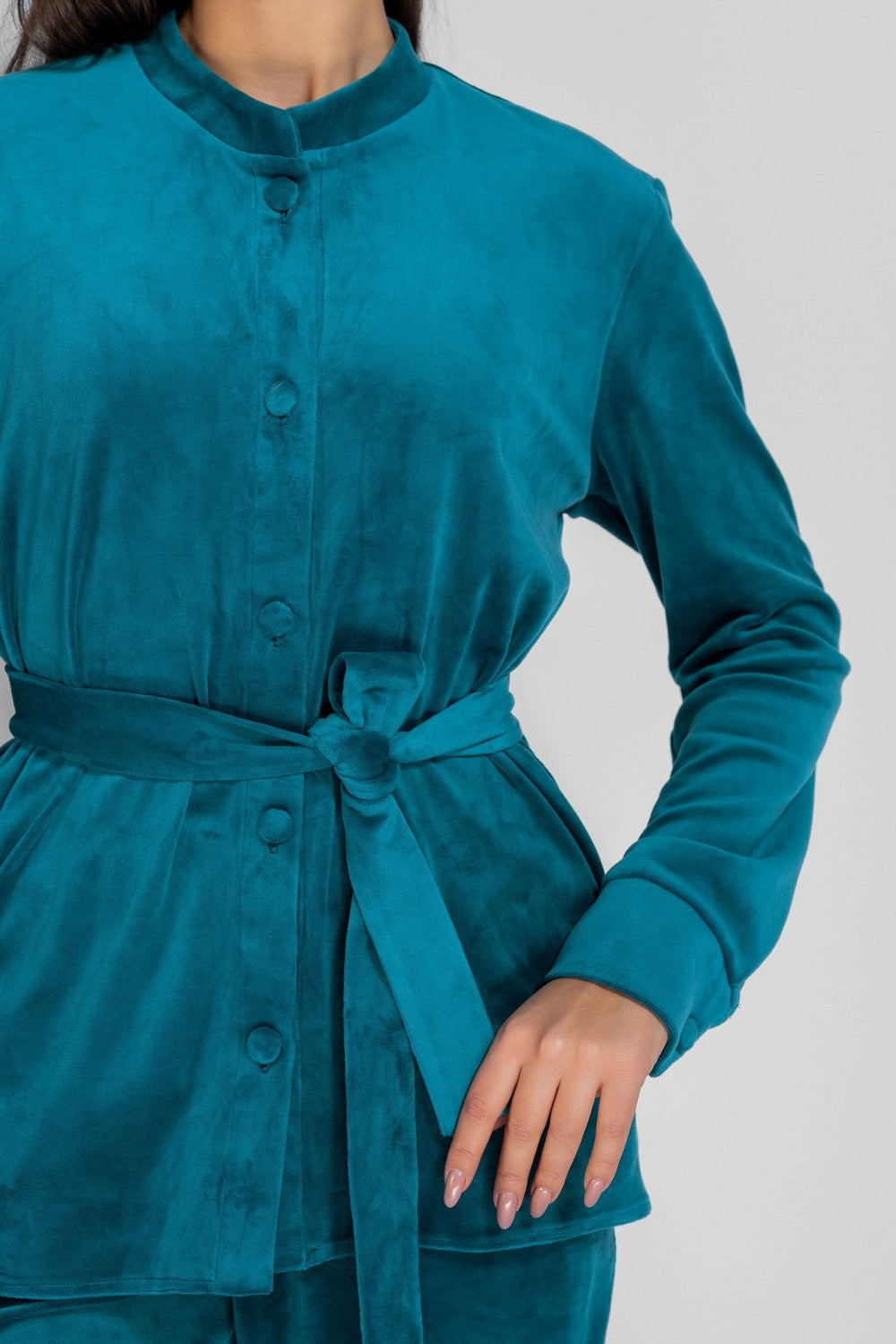 Домашний комплект из велюра 8183-6218-8 emerald