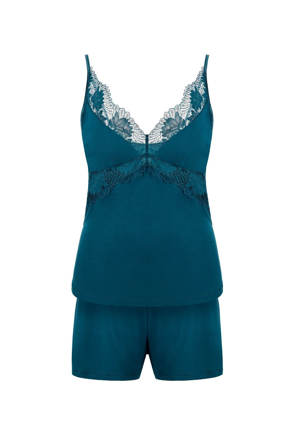 Пижама из модала с кружевом 8183-6836 emerald