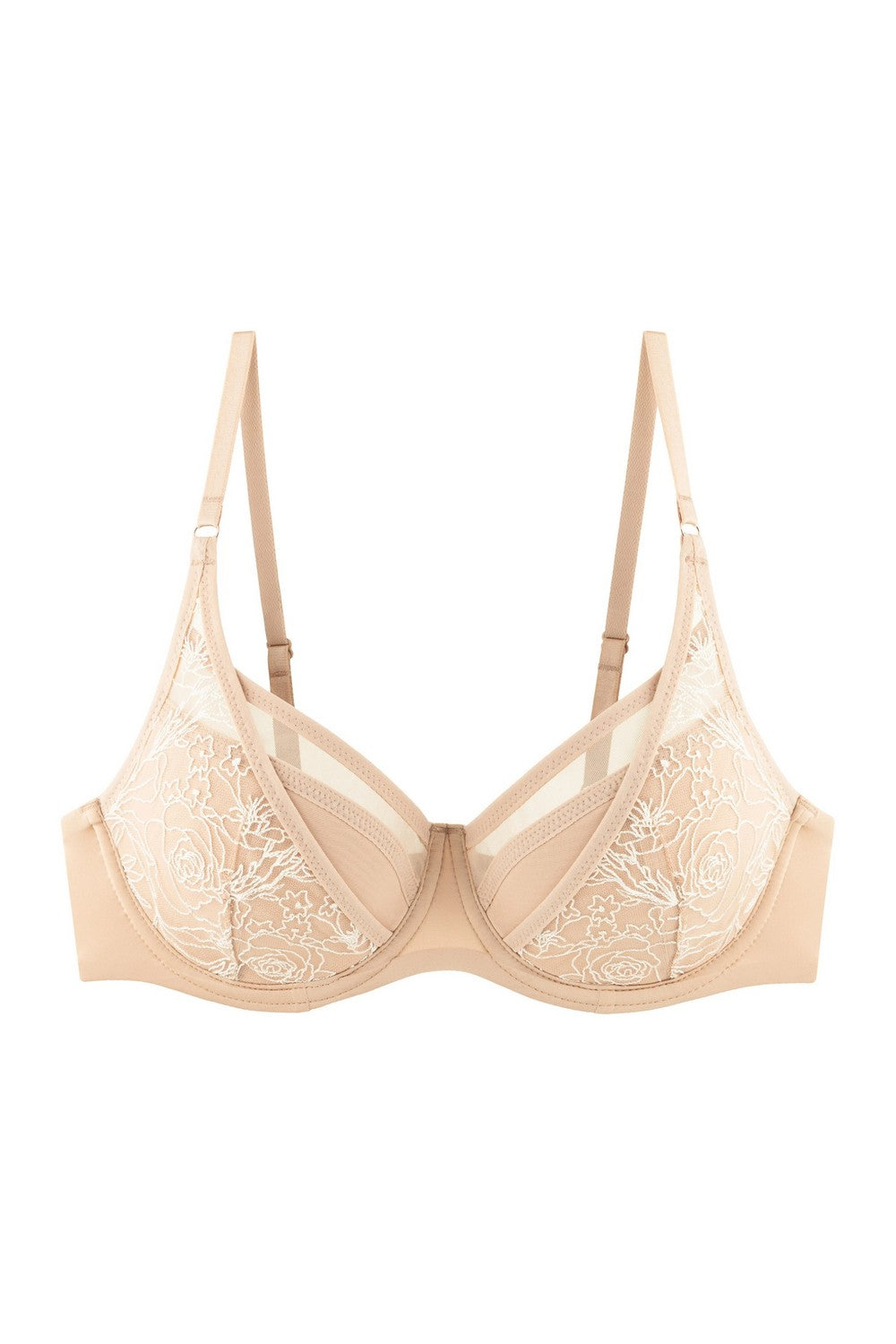 Бюстгальтер с вышивкой 8184-056 beige