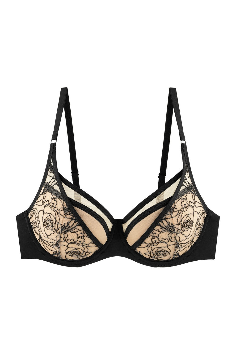 Бюстгальтер с вышивкой 8184-056 black