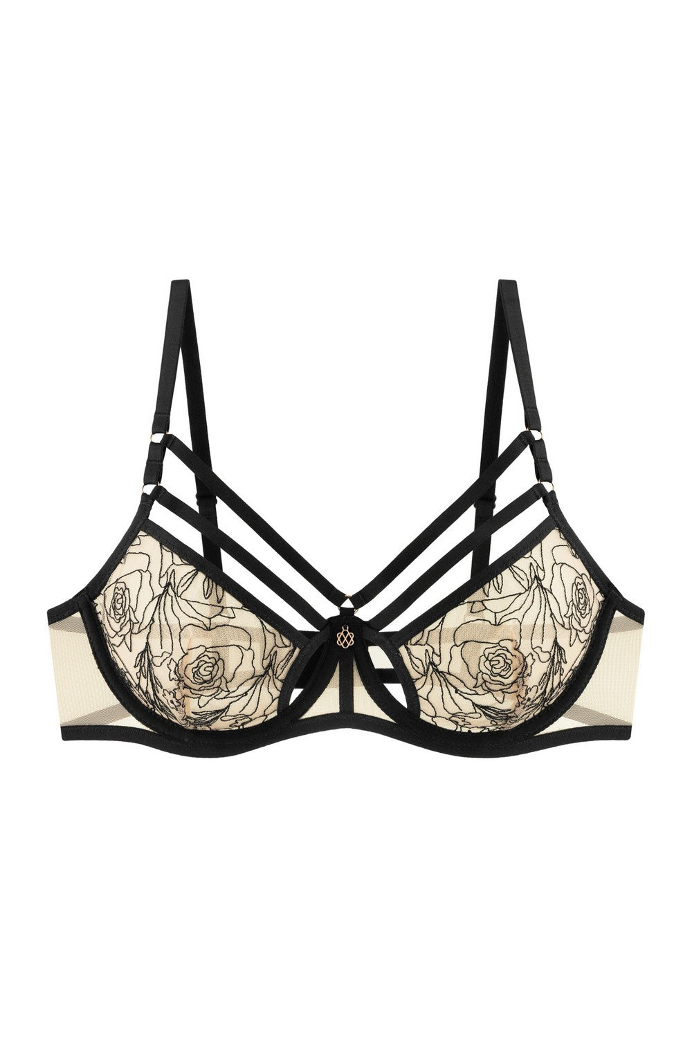 Мягкий бюстгальтер из микросетки 8184-057 black