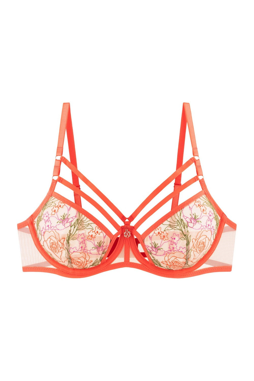 Мягкий бюстгальтер из микросетки 8184-057 coral