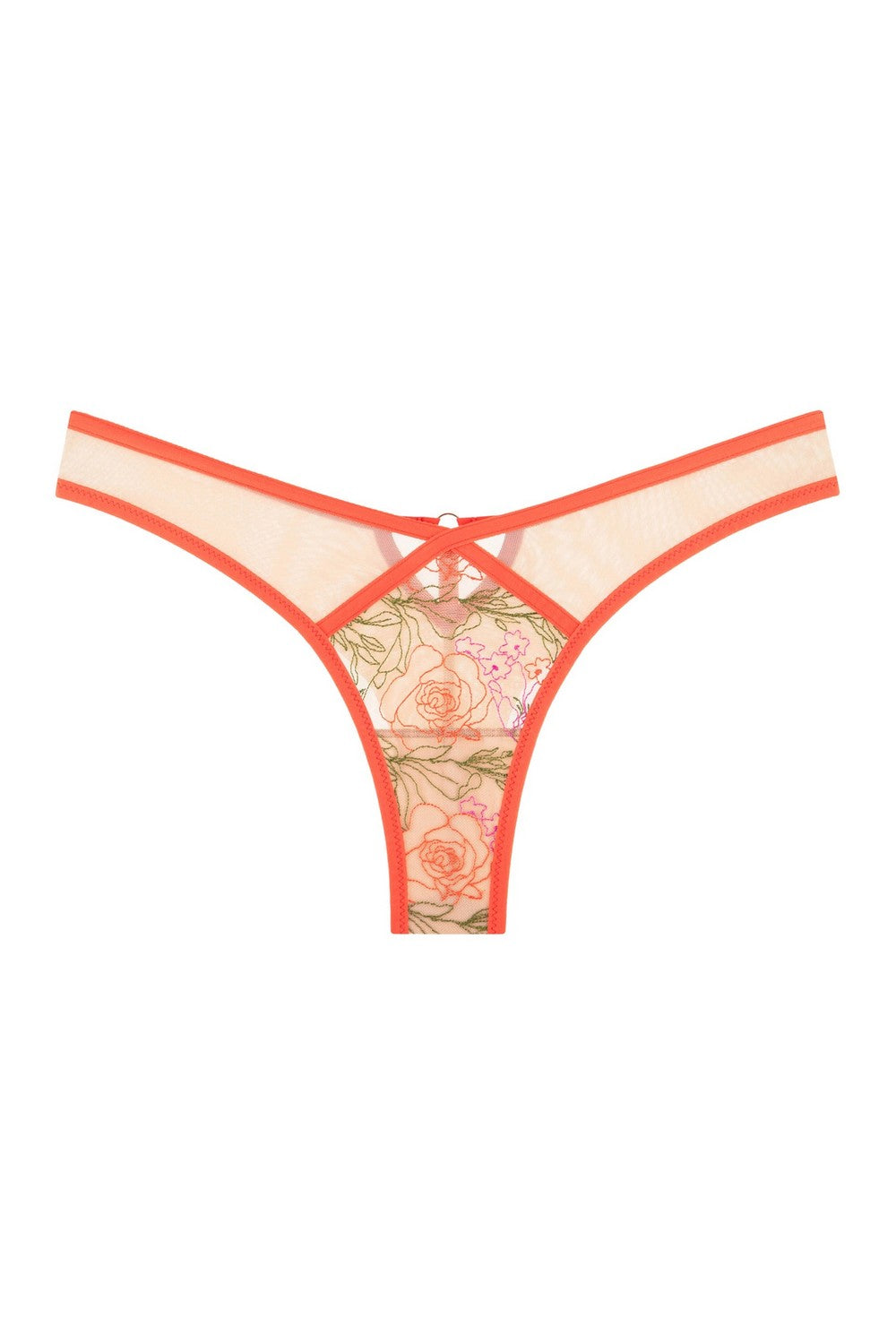 Трусики бразилиана с вышивкой 8184-20 coral