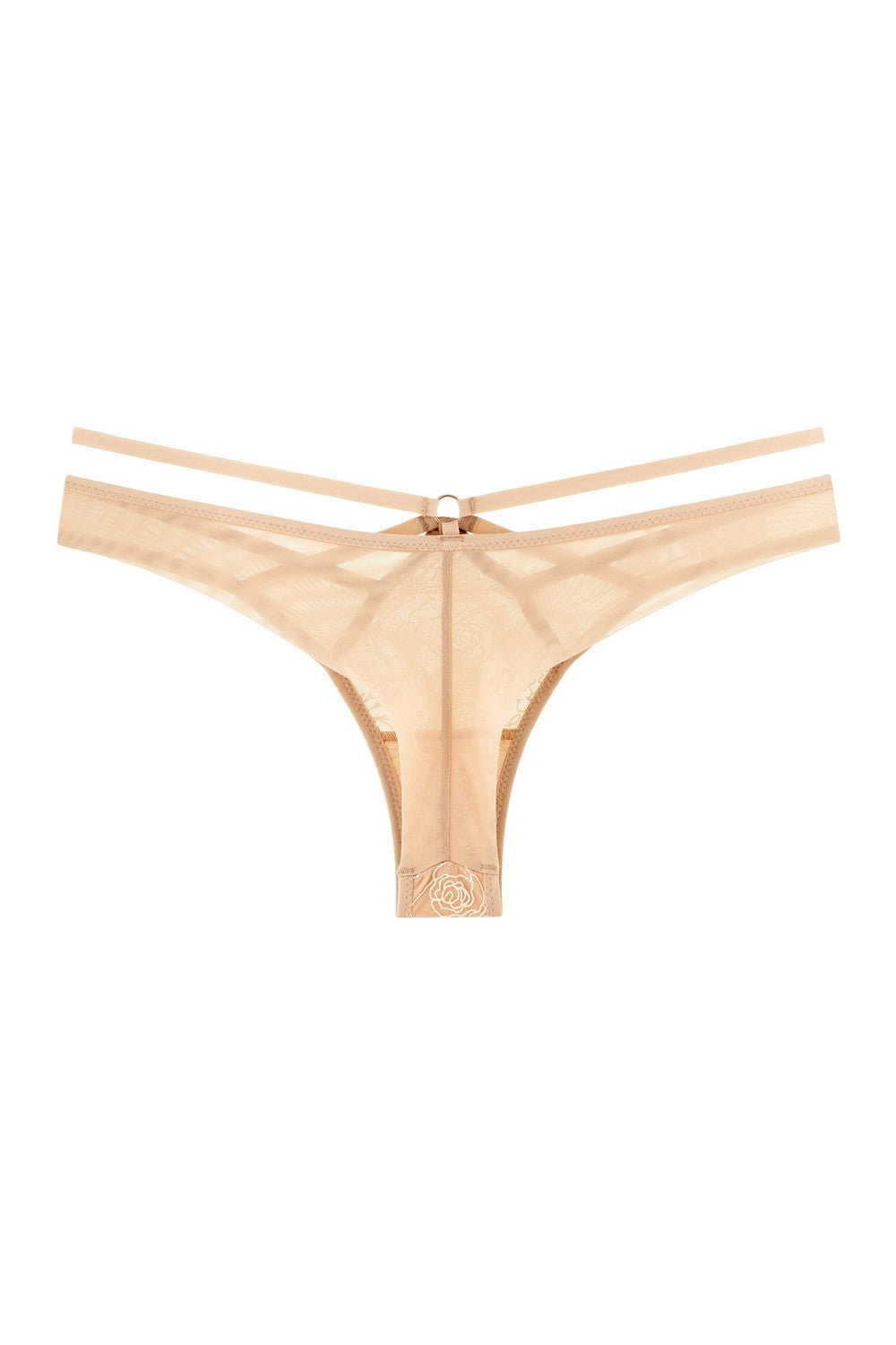 Трусики бразилиана из микросетки 8184-21 beige