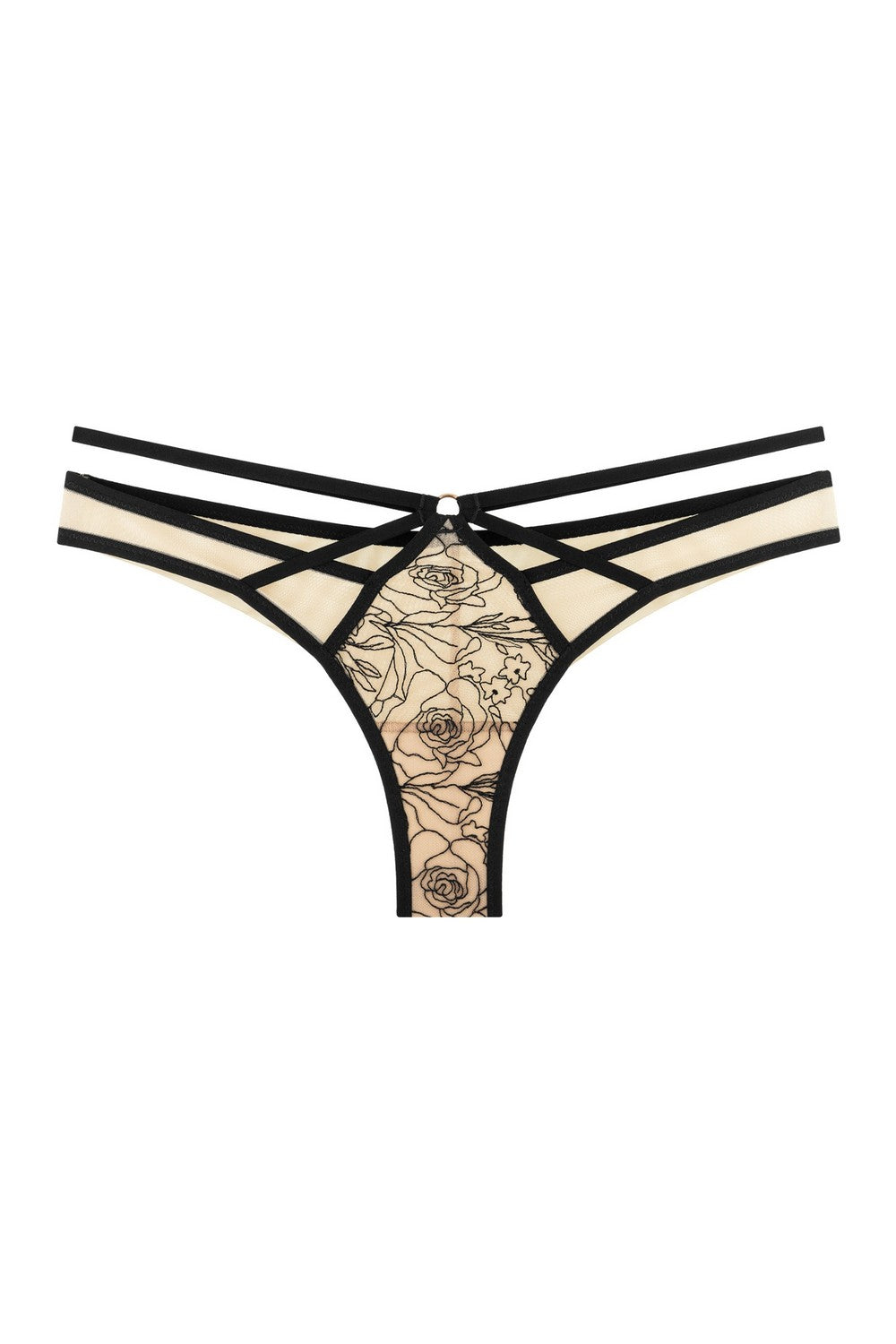 Трусики бразилиана из микросетки 8184-21 black