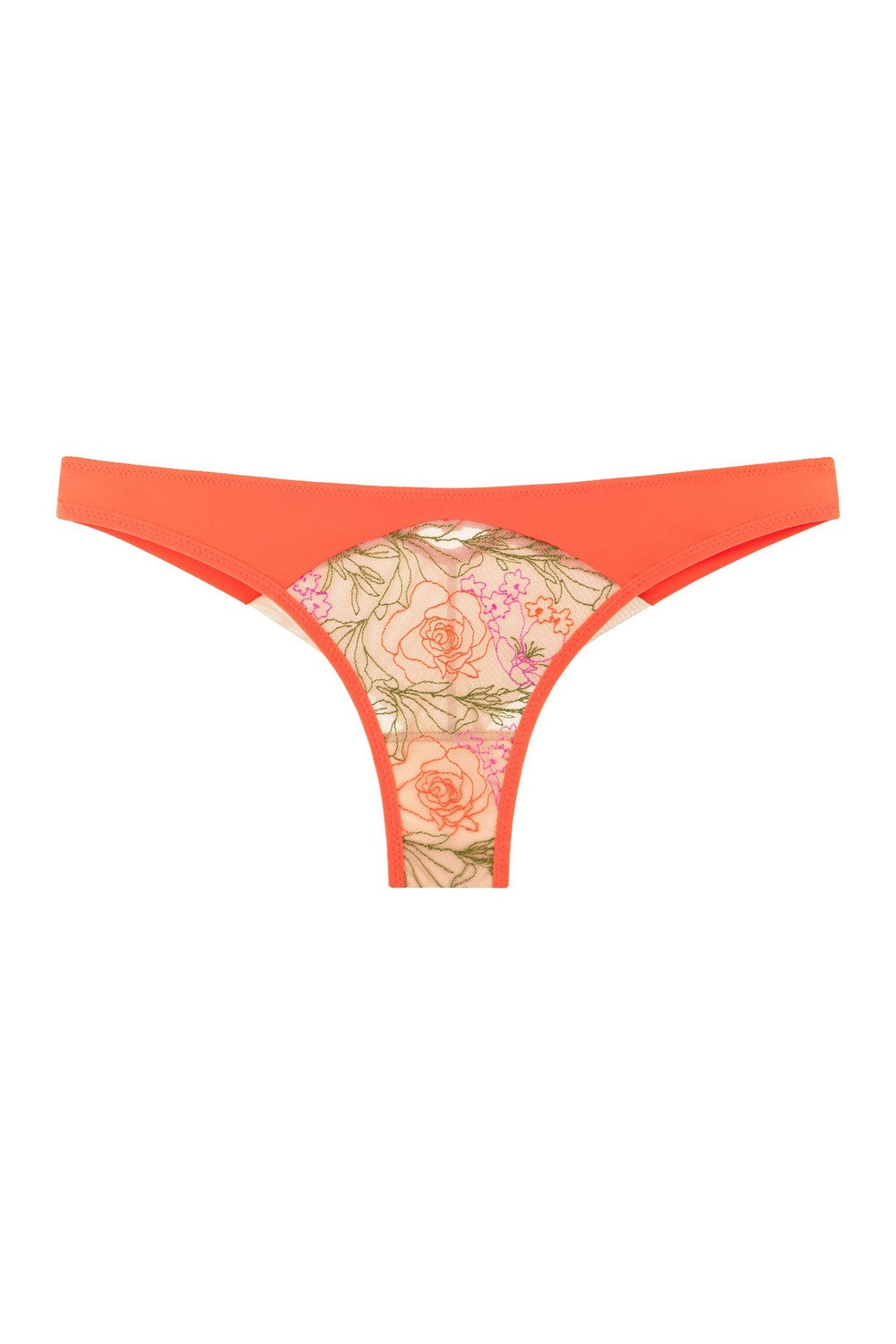 Трусики бразилиана с вышивкой 8184-22 coral