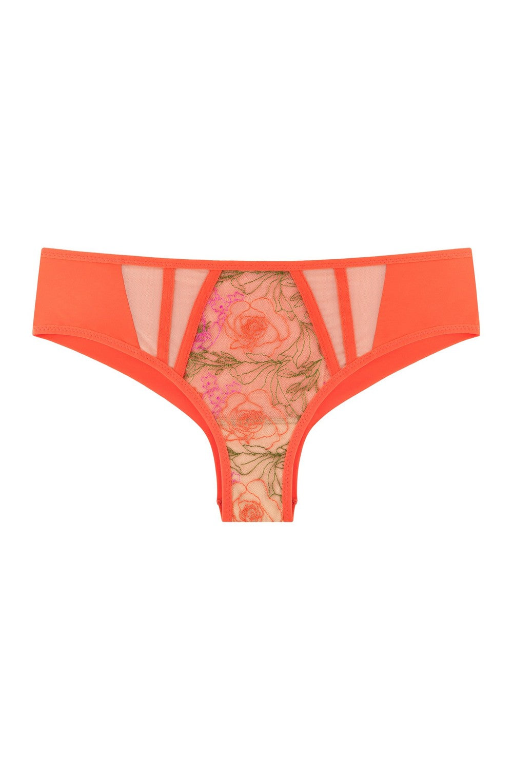 Трусики бразилиана с вышивкой 8184-24 coral