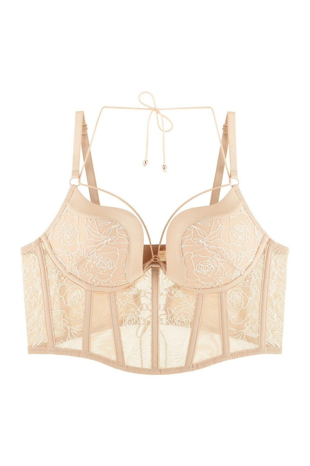 Корсетный бюстье с пуш-ап 8184-502 beige