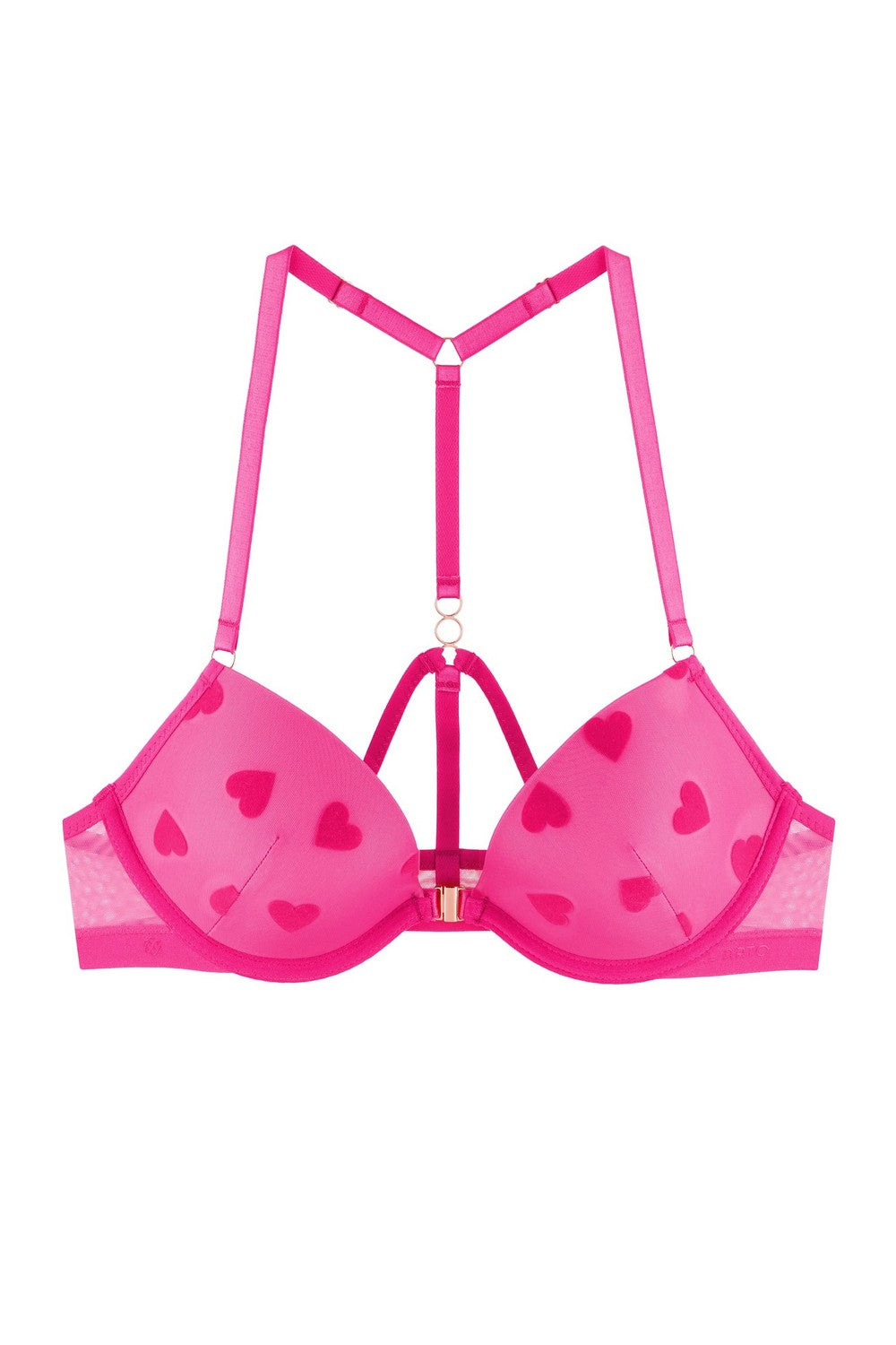 Бюстгальтер пуш-ап с сердечками 8185-019 fuchsia