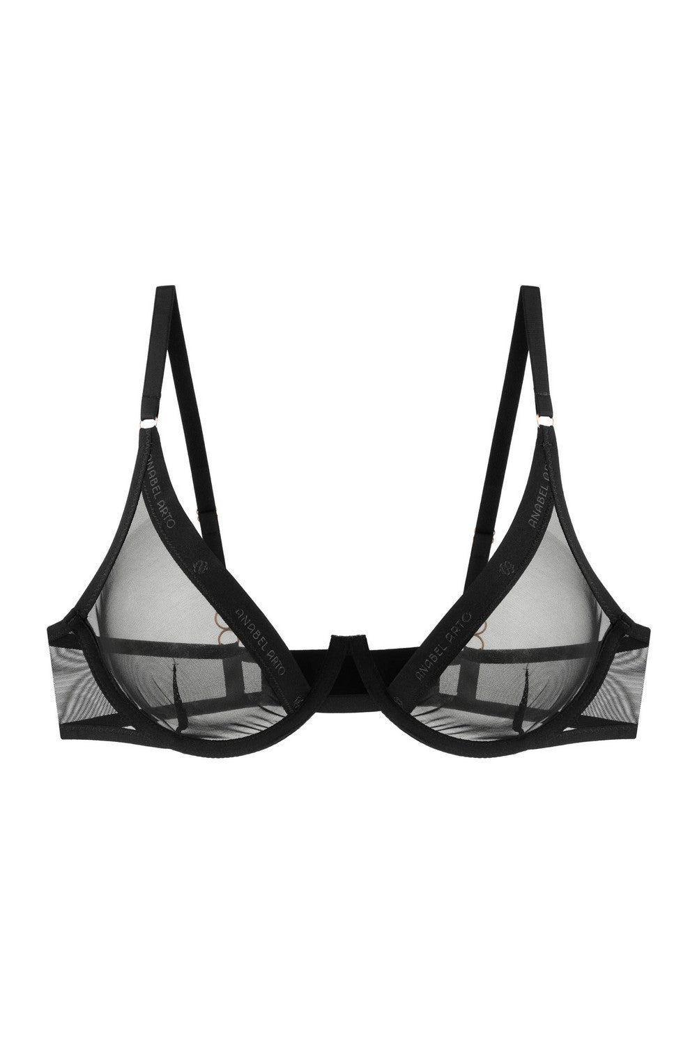 Мягкий бюстгальтер из микросетки 8185-057 black