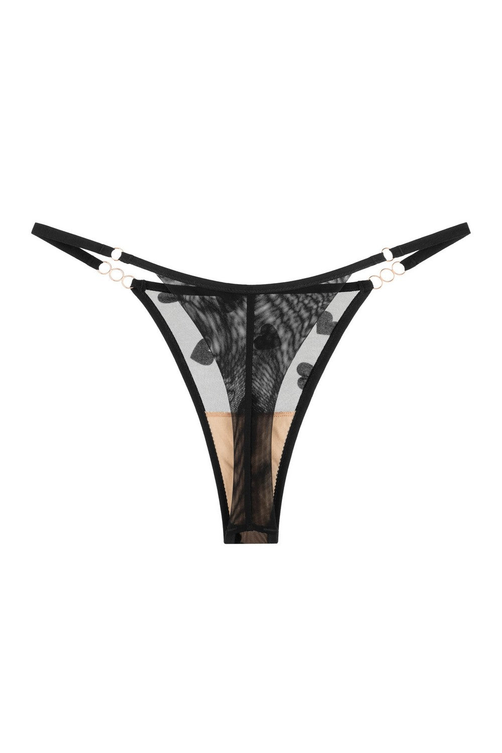 Трусики стринги из микросетки 8185-12 black