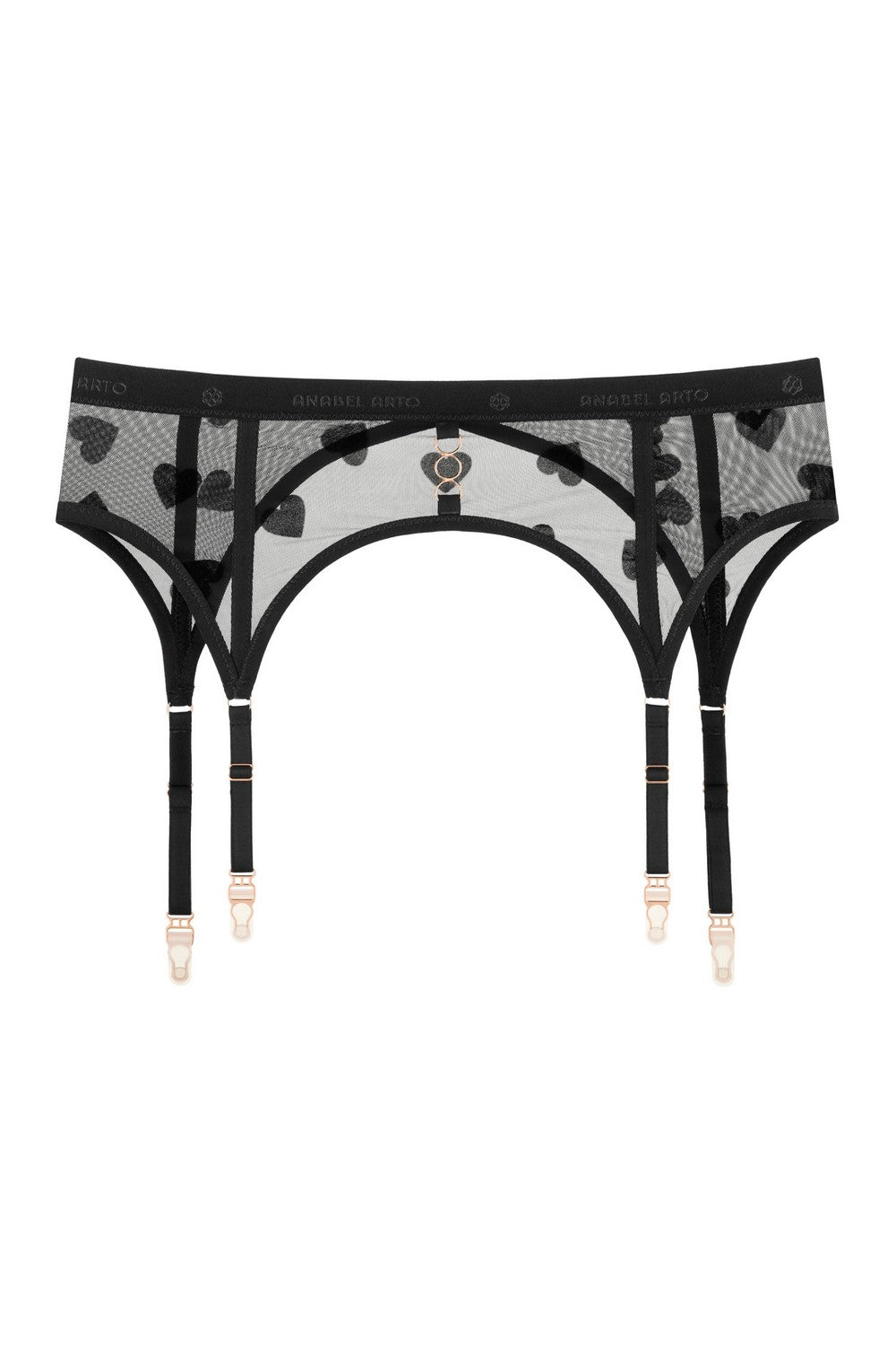 Пояс для чулок из микросетки 8185-50 black