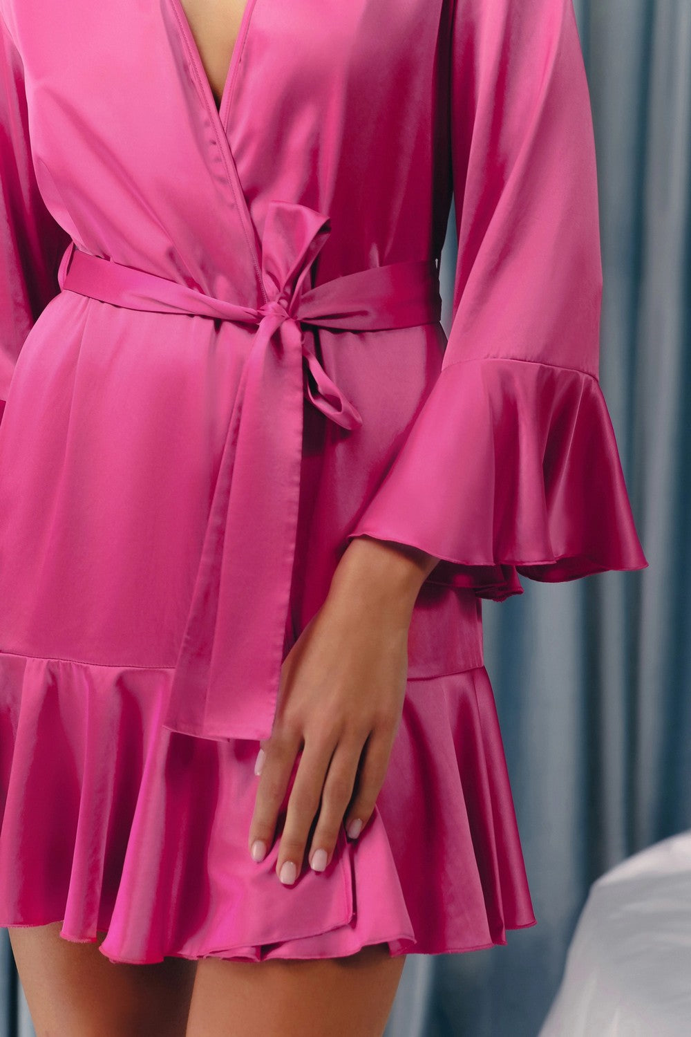 Халат с воланами 8185-6720 fuchsia