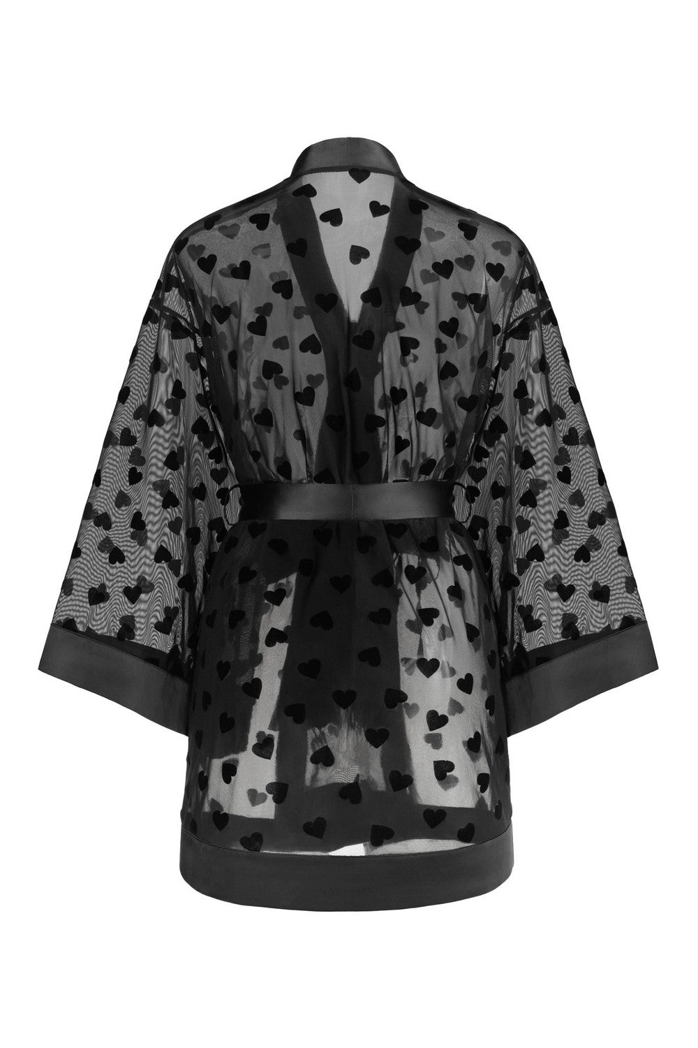 Халат-кимоно из микросетки 8185-6773 black