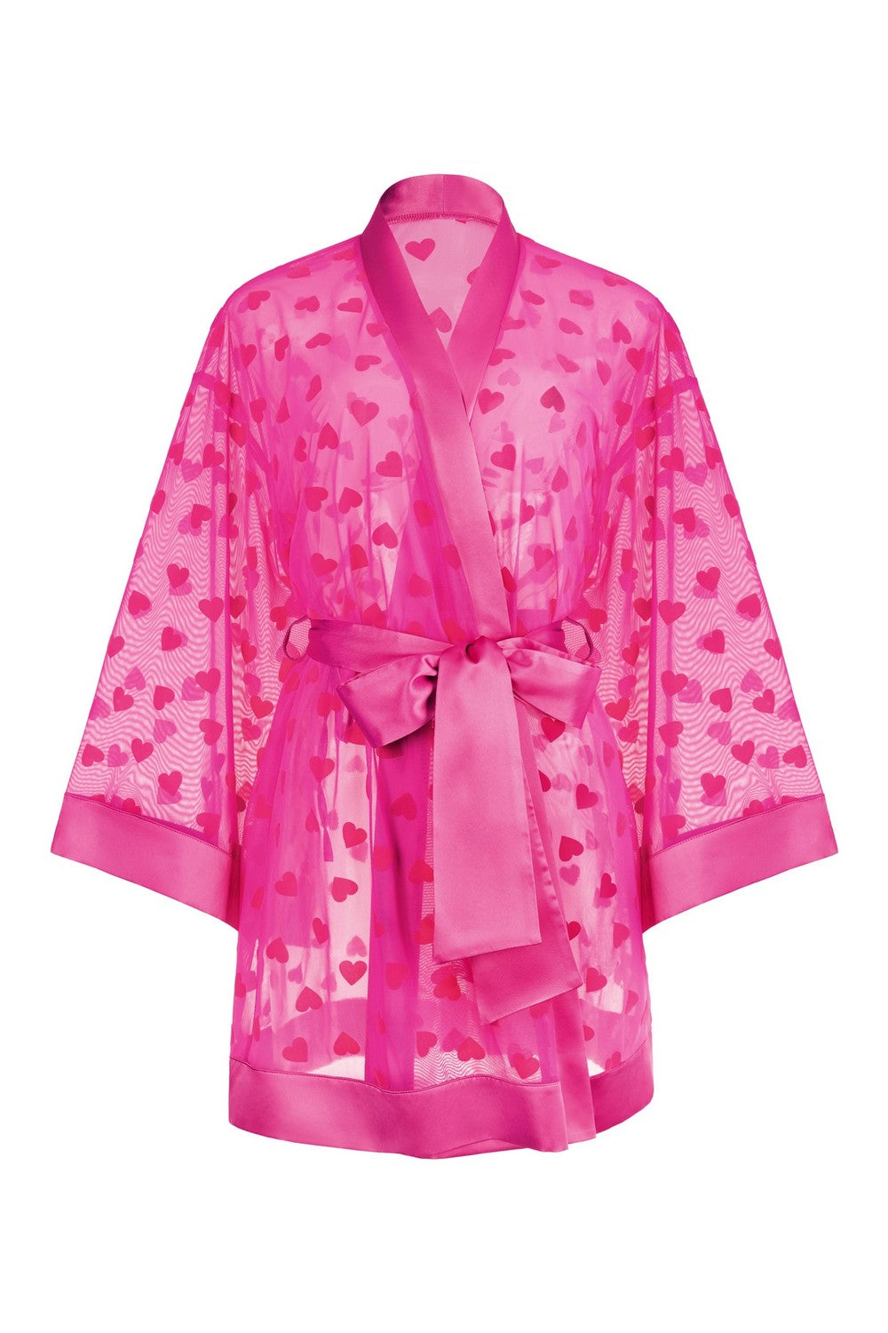 Халат-кимоно из микросетки 8185-6773 fuchsia