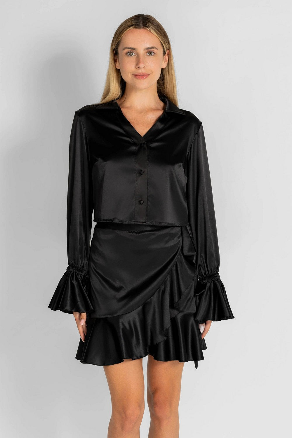 Домашній комплект зі спідницею 8185-6837 black