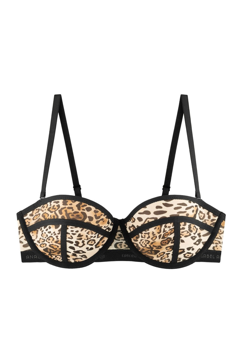 Бюстгальтер балконет с принтом 8186-016 brown