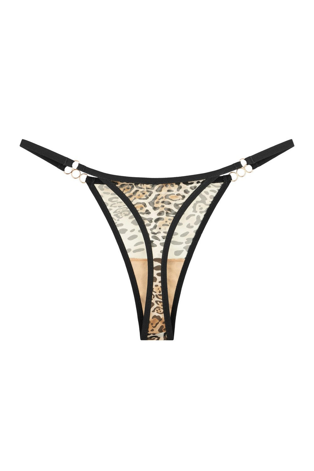 Трусики стринг с принтом 8186-10 brown