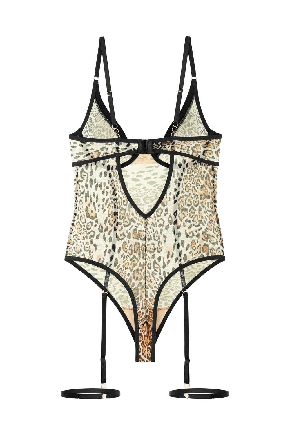 Прозрачное боди из микросетки 8186-157 brown