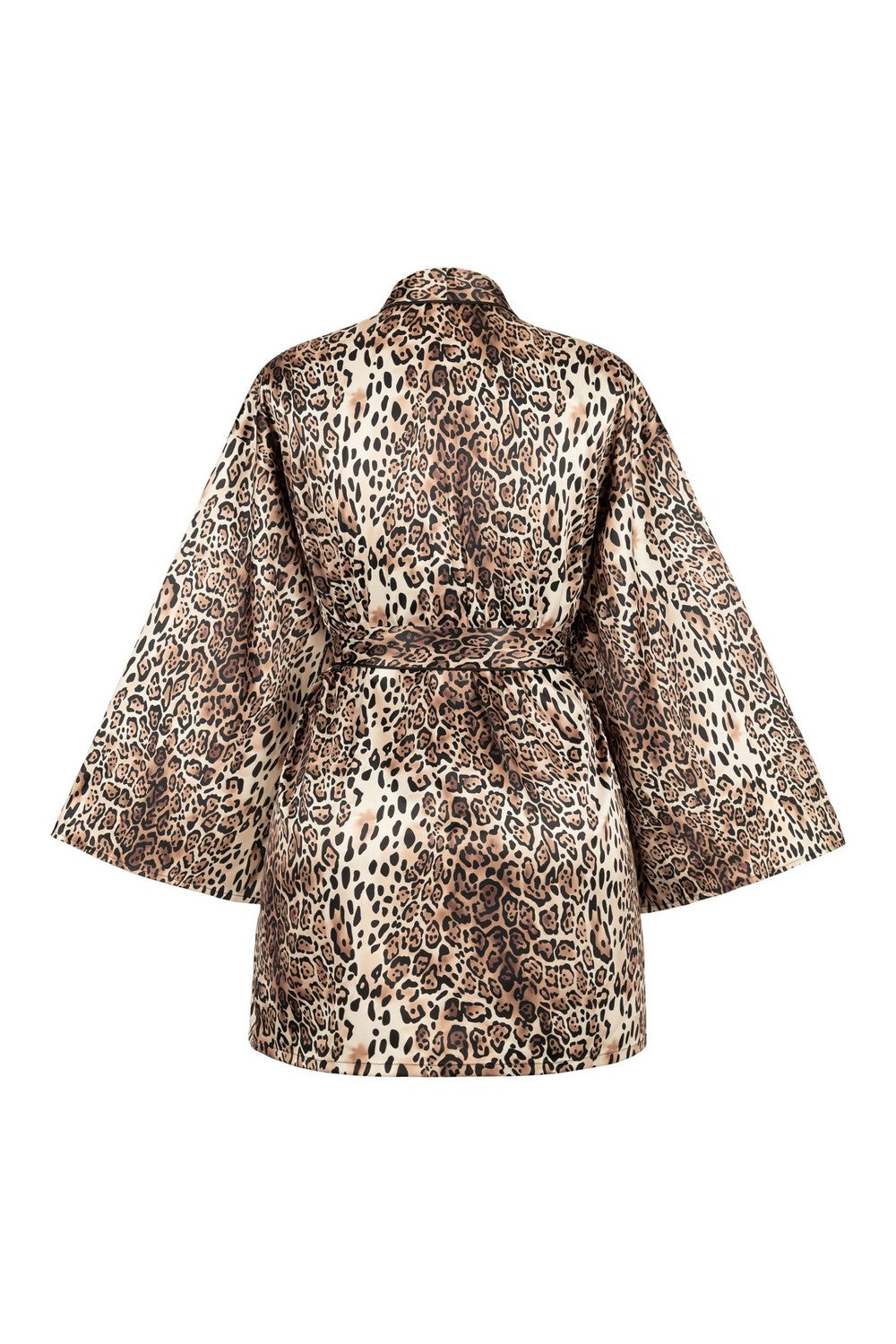 Сатиновый халат с принтом 8186-6726 brown