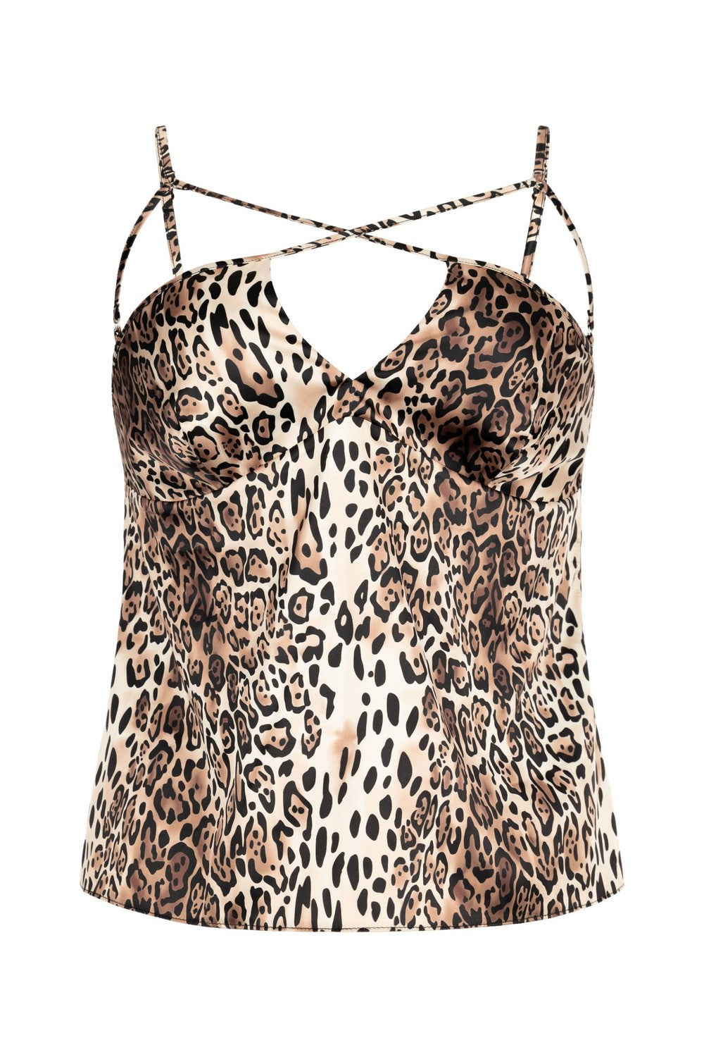 Сатинова піжама з принтом 8186-6840 brown