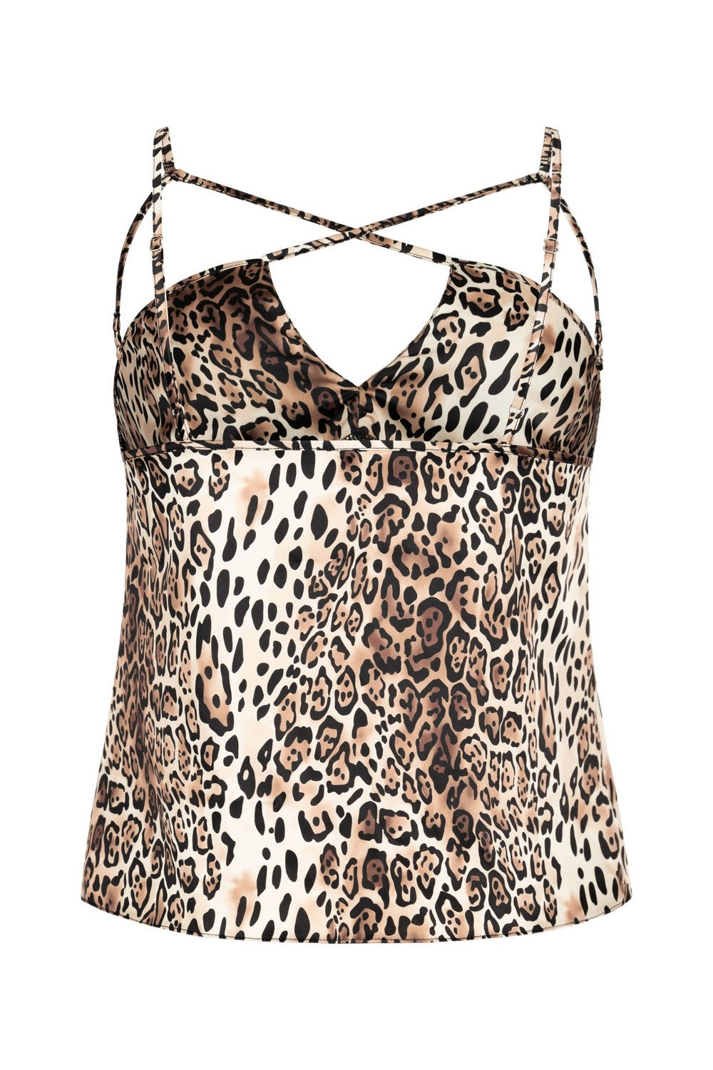 Сатинова піжама з принтом 8186-6840 brown