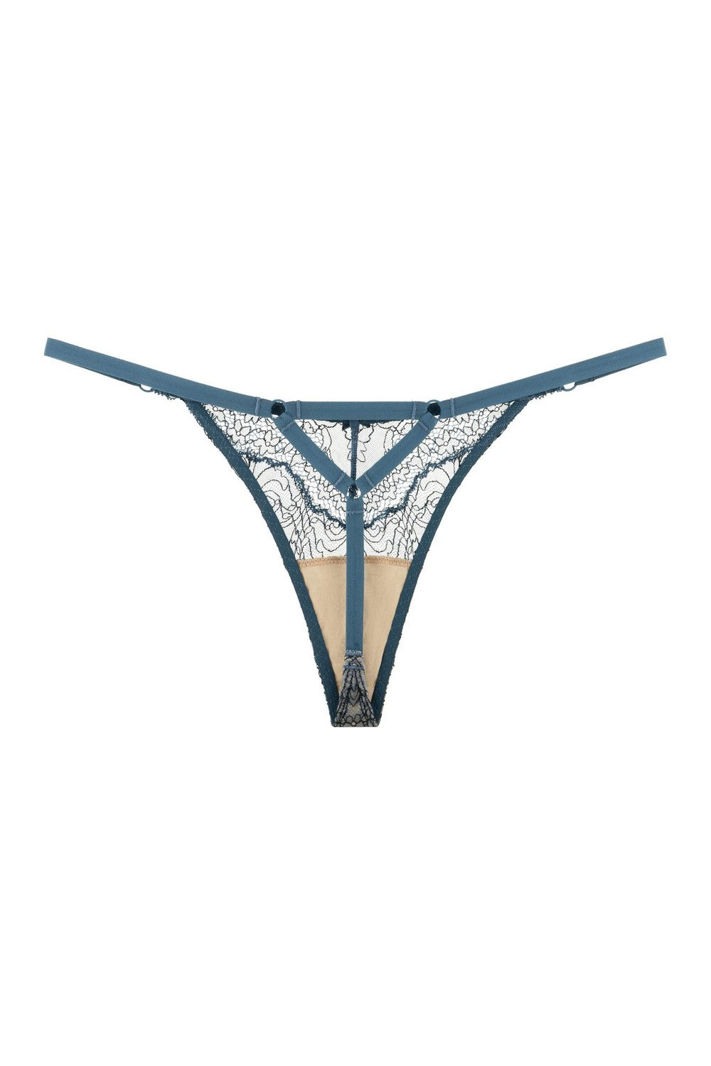 Стрінги з тонкими боковинками 8187-10 gray blue